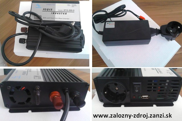 Zalozny zdroj - menic napatia - inverter - cisty sinus - 300 W - pre obehove cerpadlo